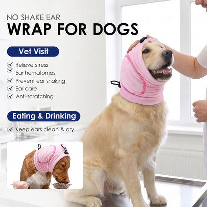 Comfortable pet grooming ear cover for noise reduction from hair dryers