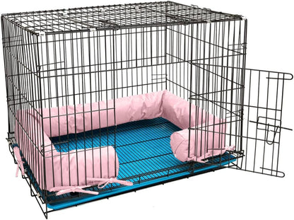 Happy Howls Dog Crate Bumper - Dog Cage- Waterproof 1100D Fabric - with Reinforced Ties & Durable Zippers - Fits Front or Side Door Puppy Kennels - Removable Cover (Black, 42.0" L x 28.0" W) - Image 9