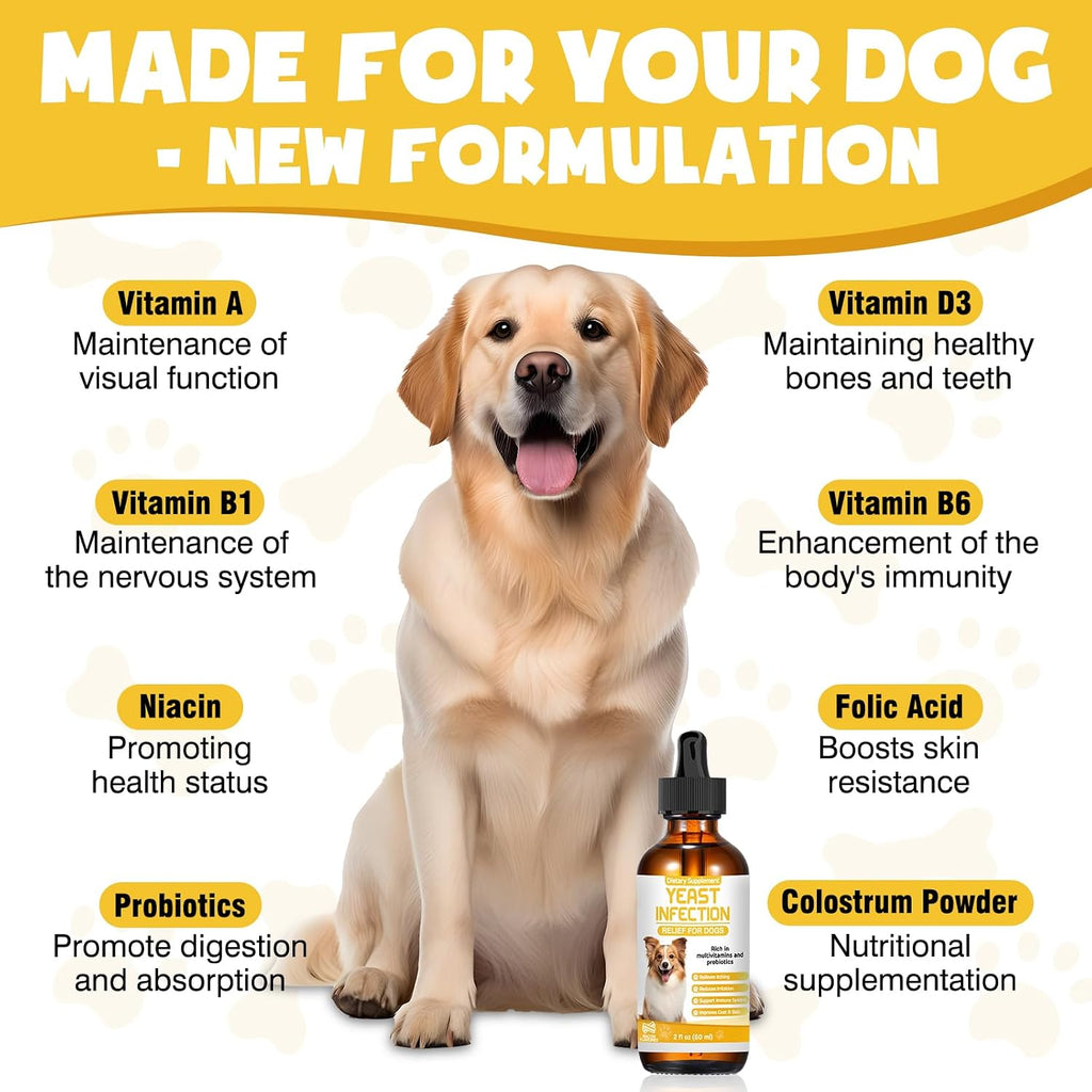 Probiotics and multivitamins liquid supplement for canine allergy relief
