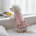 High elasticity breathable pink pet skirt close up texture fabric