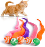 Detailed view of the bouncy rubber ball attached to the worm tail
