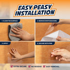 Transparent anti-scratch furniture protector applied on a sofa arm