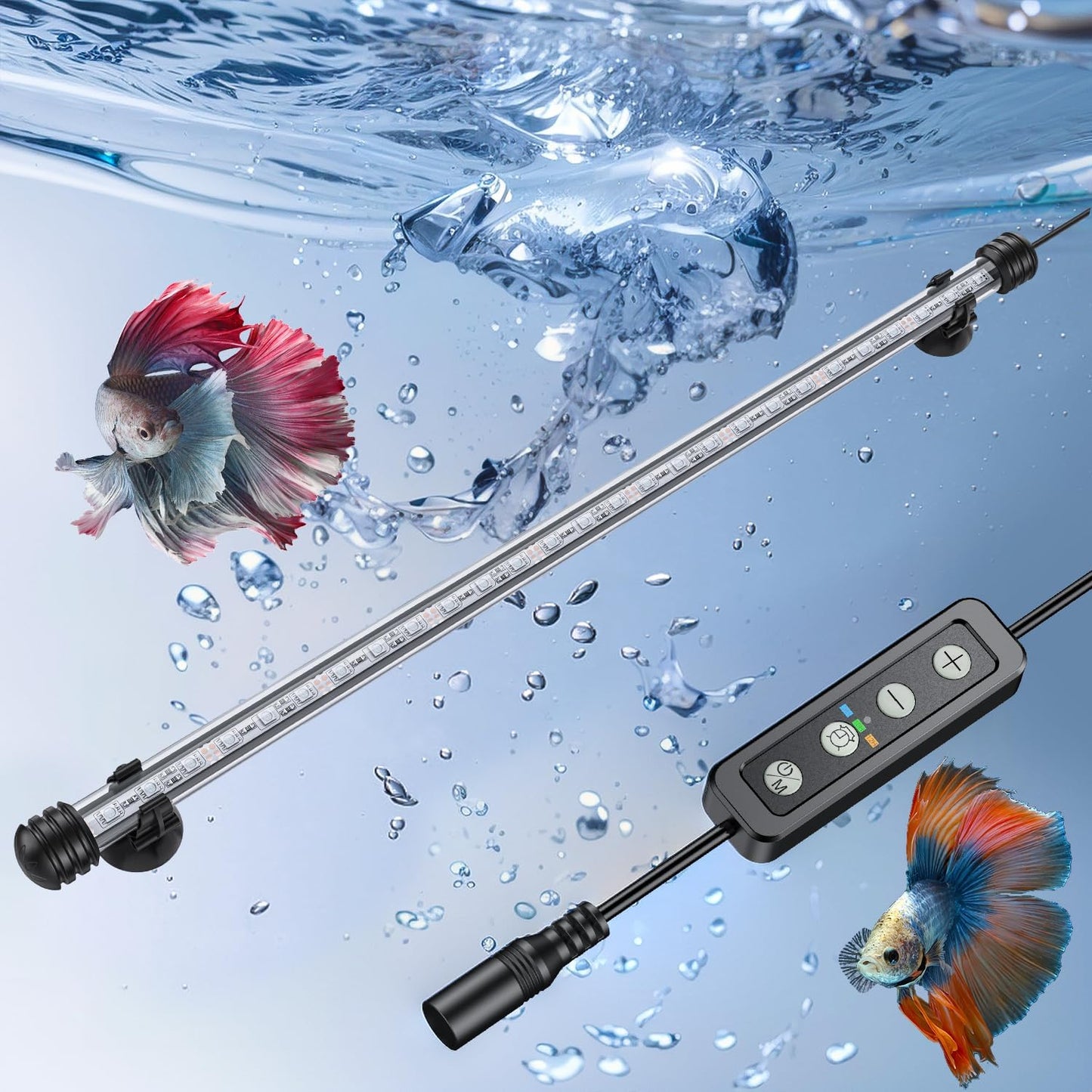 Pawfly 1.8 W Aquarium LED Light 7.5 Inch Underwater Fish Tank Light with Timer Auto On/Off Fish Tank Background Lights with 8 Lighting Modes Submersible Multi-Colored Tube Lights for Decoration - Image 11