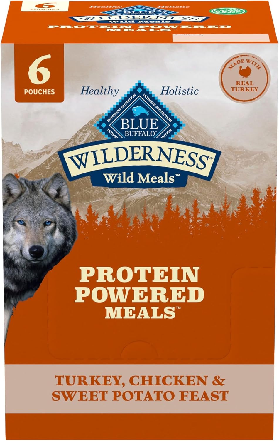 Blue Buffalo Wilderness Protein Powered Meals, Chicken and Beef, High-Protein Grain Free Adult Wet Dog Food, 9 oz. Pouches, 6 Count Variety Pack - Image 12