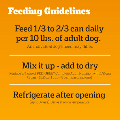 Pedigree Chopped Ground Dinner Wet Dog Food Filet Mignon & Beef Variety Pack, Canned Dog Food, 13.2 oz. Cans, 12 Count - Image 10