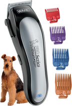 Rechargeable animal clippers model 9766 with self sharpening precision blades for thick coats.