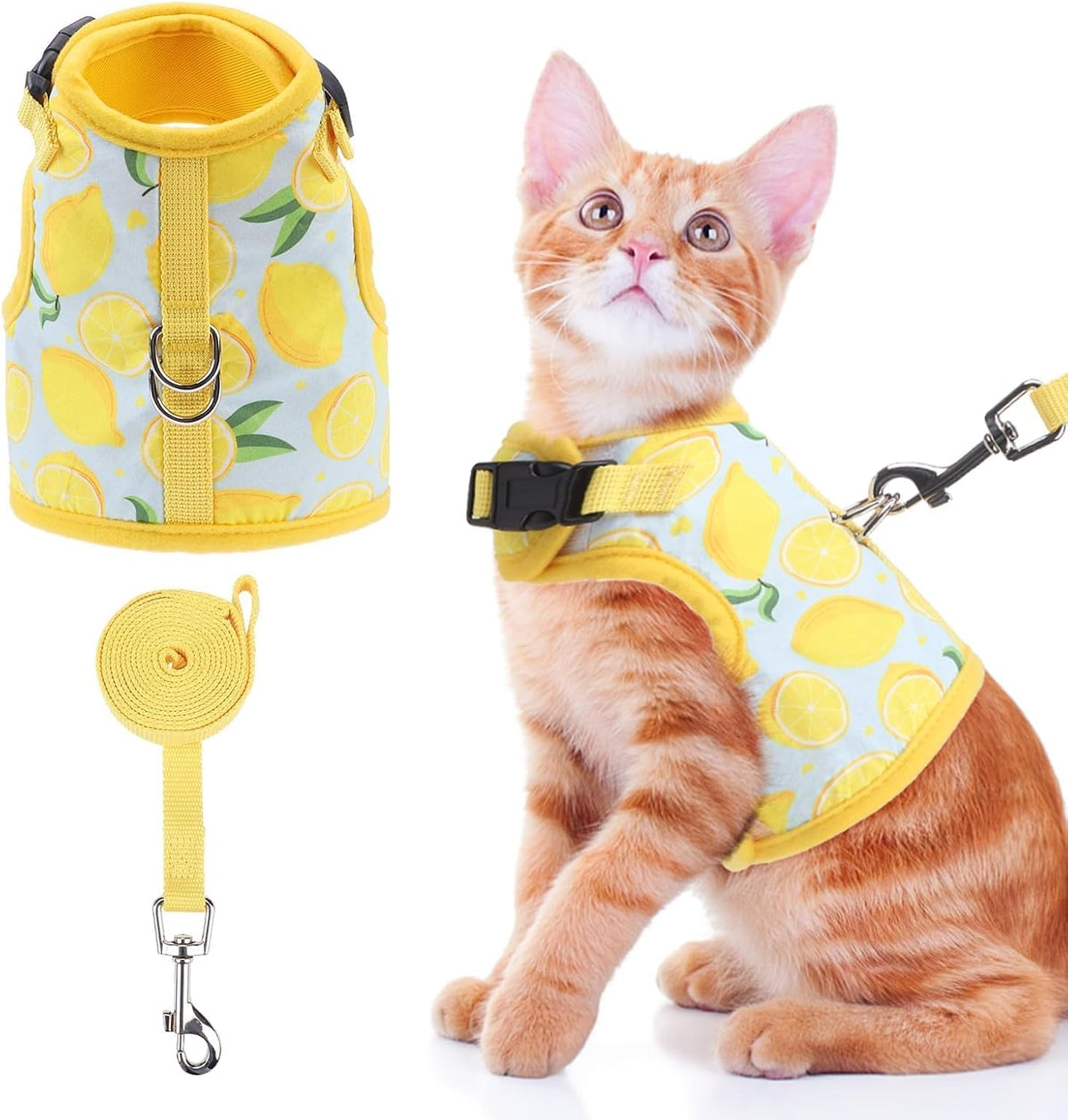 BINGPET Cat Harness and Leash Set Escape Proof, Fashionable Adjustable Mesh Harness for Walking, Soft Cute Breathable Easy Control Cat Vest for Kitten Puppy Small Medium Large Cats - Image 10