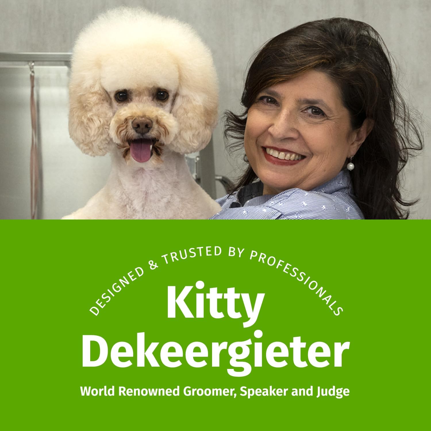 Imported professional pet undercoat removal brush for curly coats