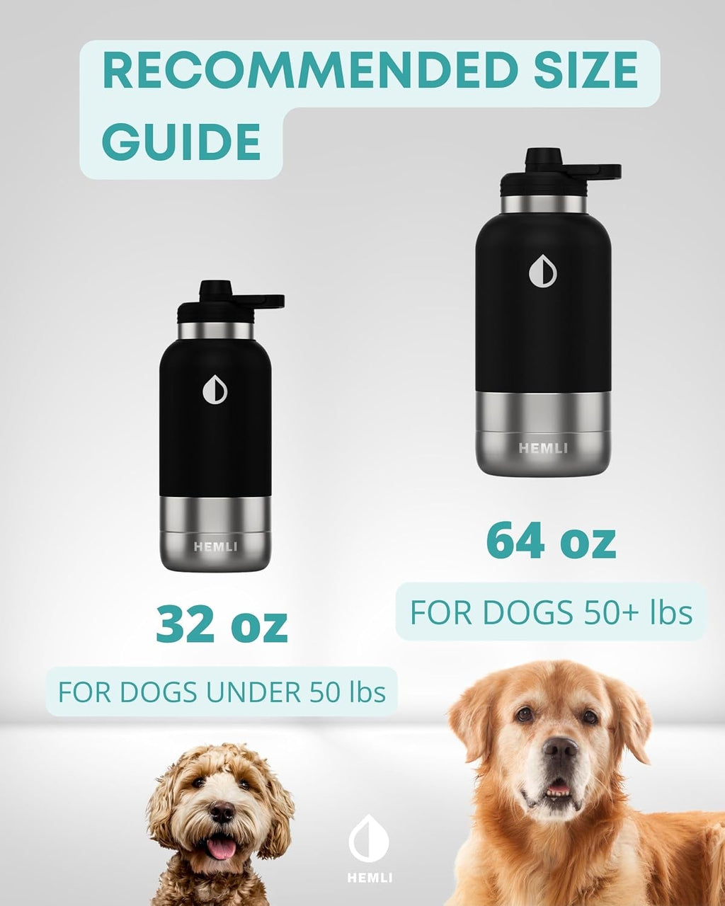 Close up view of the leak proof chug lid on the Hemli insulated pet bottle.
