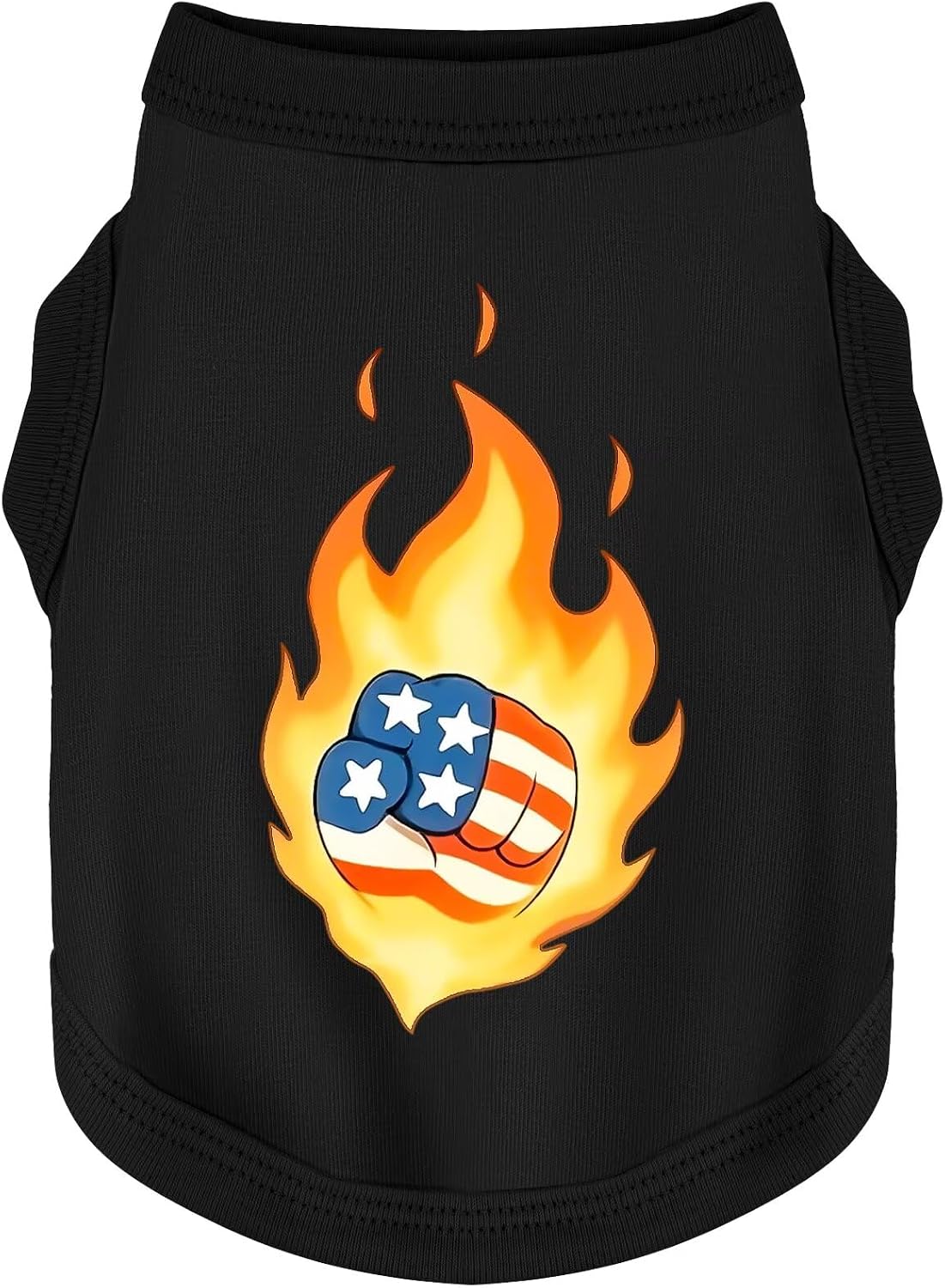Easy to wear dog vest for Independence Day celebrations