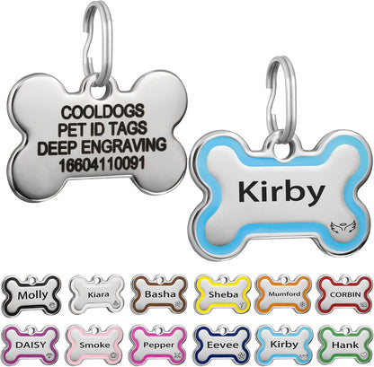 CoolDogs Stainless Steel Enamel Pet ID Tags for Dogs and Cats, Personalized Dog Tags,Cat Tags,Custom Engraved Dog Name Tag,Cat Name Tag with up to 5 Lines of Text on Both Sides (Blue, Large) - Image 10