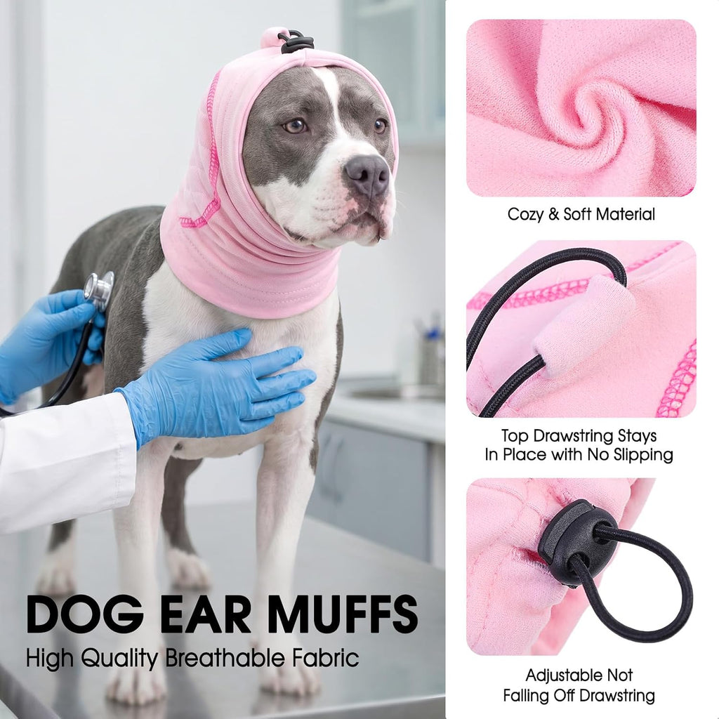 Anxiety relief dog ear cover for hematoma wound protection closeup