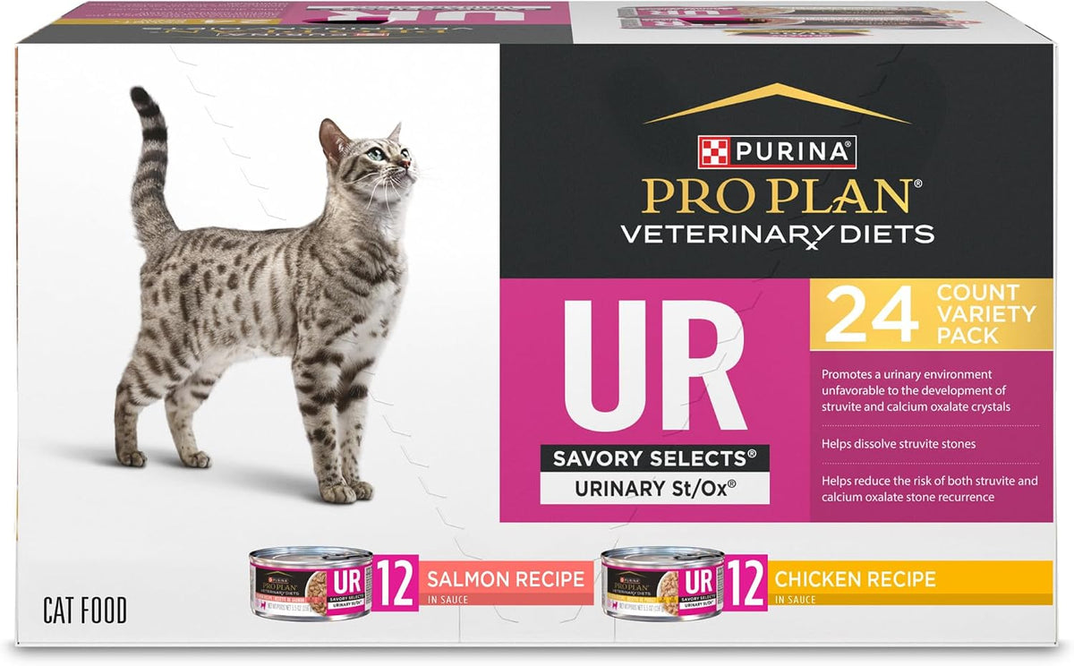 Purina Pro Plan Veterinary Diets UR Urinary St/Ox Savory Selects Feline Formula Salmon Recipe in Sauce Wet Cat Food - (Pack of 24) 5.5 oz. Cans - Image 13