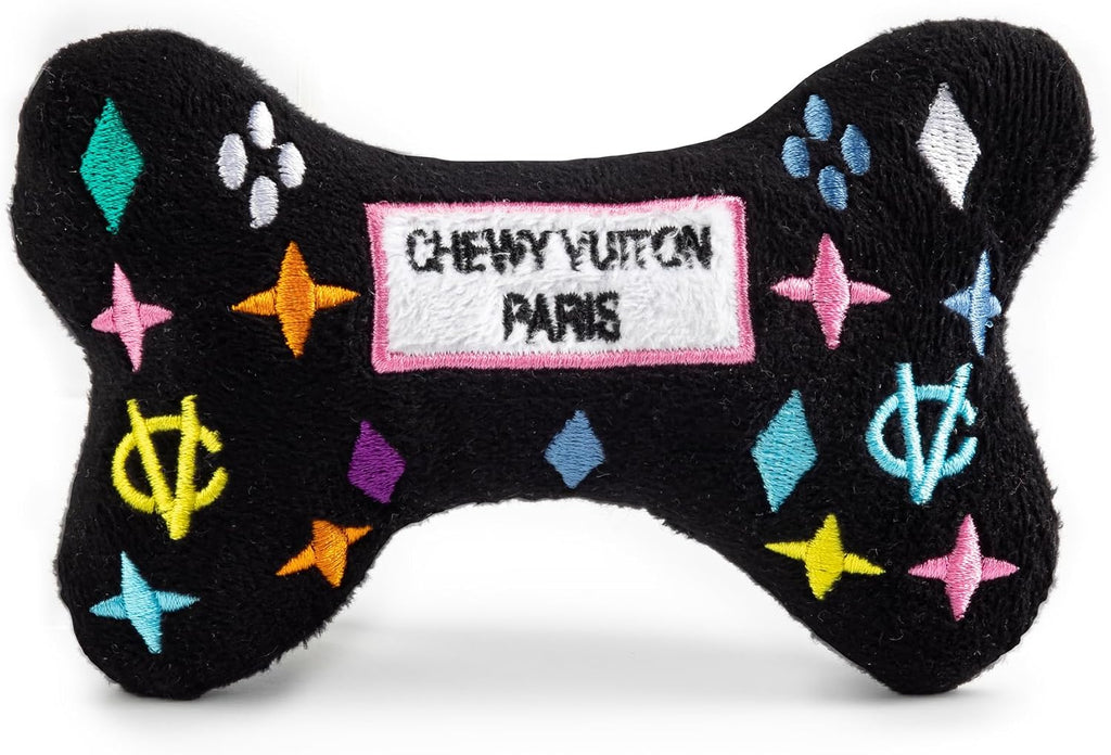 Haute Diggity Dog Chewy Vuiton Bone Plush Squeaky Dog Toy, Soft Durable Designer-Inspired Stuffed Puppy Chew Toys for Small & Medium Dogs, Machine-Washable (Tan Checker) Small - Image 10