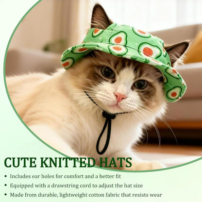 Close up of cat sun hat ear holes design