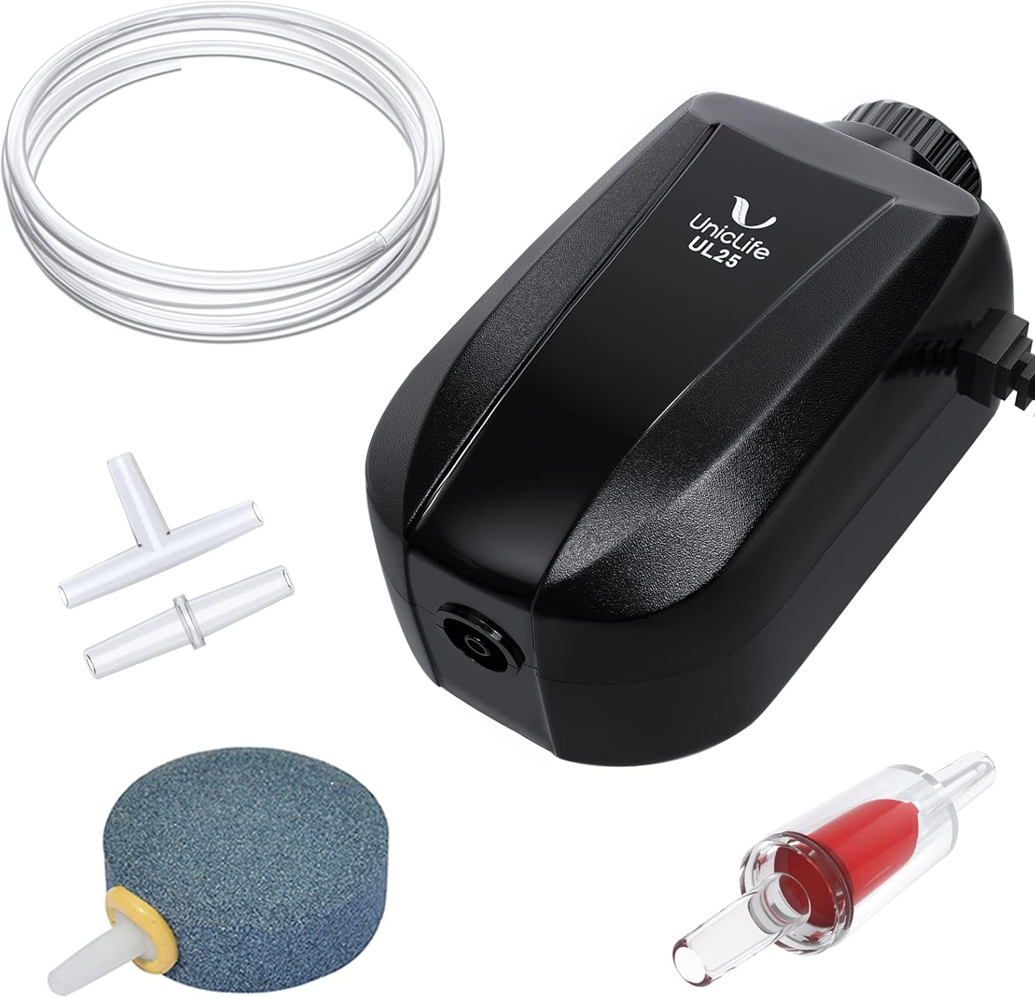 Uniclife Aquarium Air Pump Dual Outlet Fish Tank Aerator with Accessories for 5-200 Gallon Tank - Image 9