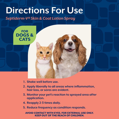 NaturVet pet skin care lotion showing easy application nozzle