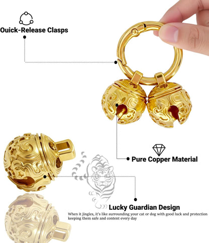Morn Light heavy duty brass pet collar charms for outdoor tracking safety