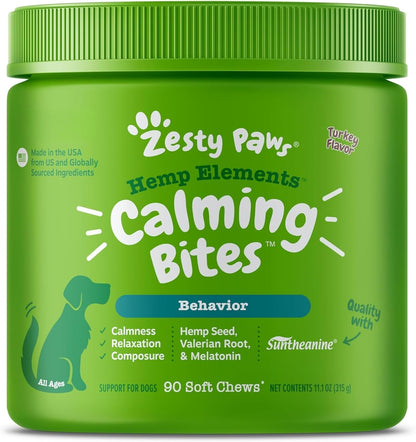 Zesty Paws Calming Chews for Dogs Composure & Relaxation for Everyday Stress & Separation Peanut Butter 90 Count - Image 12