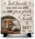 Custom Memorial Stones for Cats - Personalized Cat Memorial Picture Frame - Square Stepping Stones - Cat Loss Sympathy Gifts - Image 11