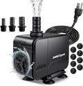 BaoZqua 320GPH Submersible Water Pump front view showing flow control dial.