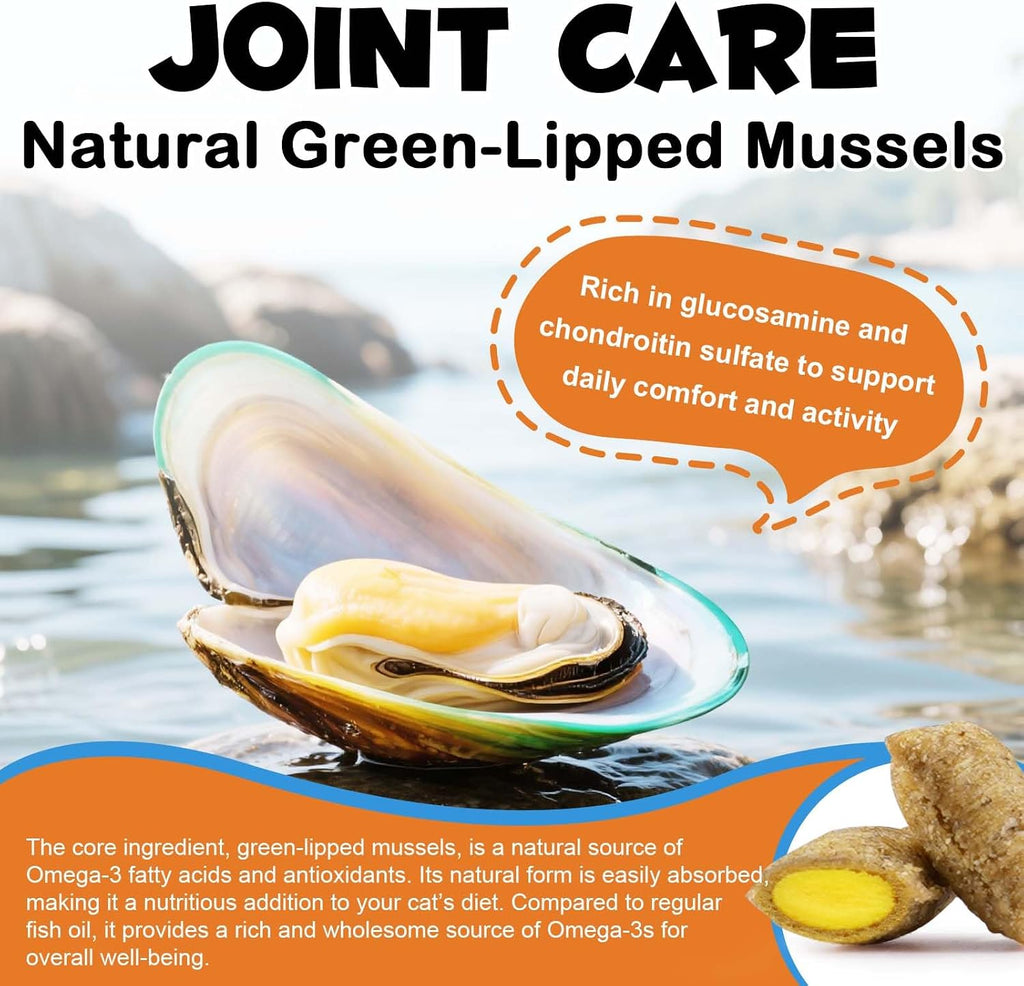 Premium imported cat health treats for mobility support