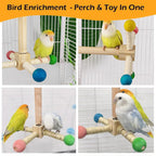 Top down view of the rotating bird cage accessory branches.