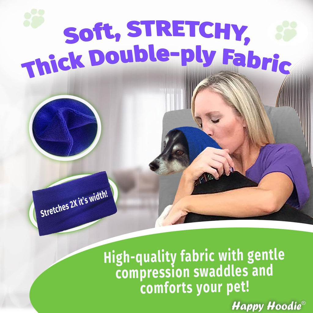 Happy Hoodie The Original Dog & Cat Calming Band - American Brand - Anxiety Relief/Noise Protection - Grooming - Thunder - Fireworks (Large, Black) - Since 2008 - Image 9