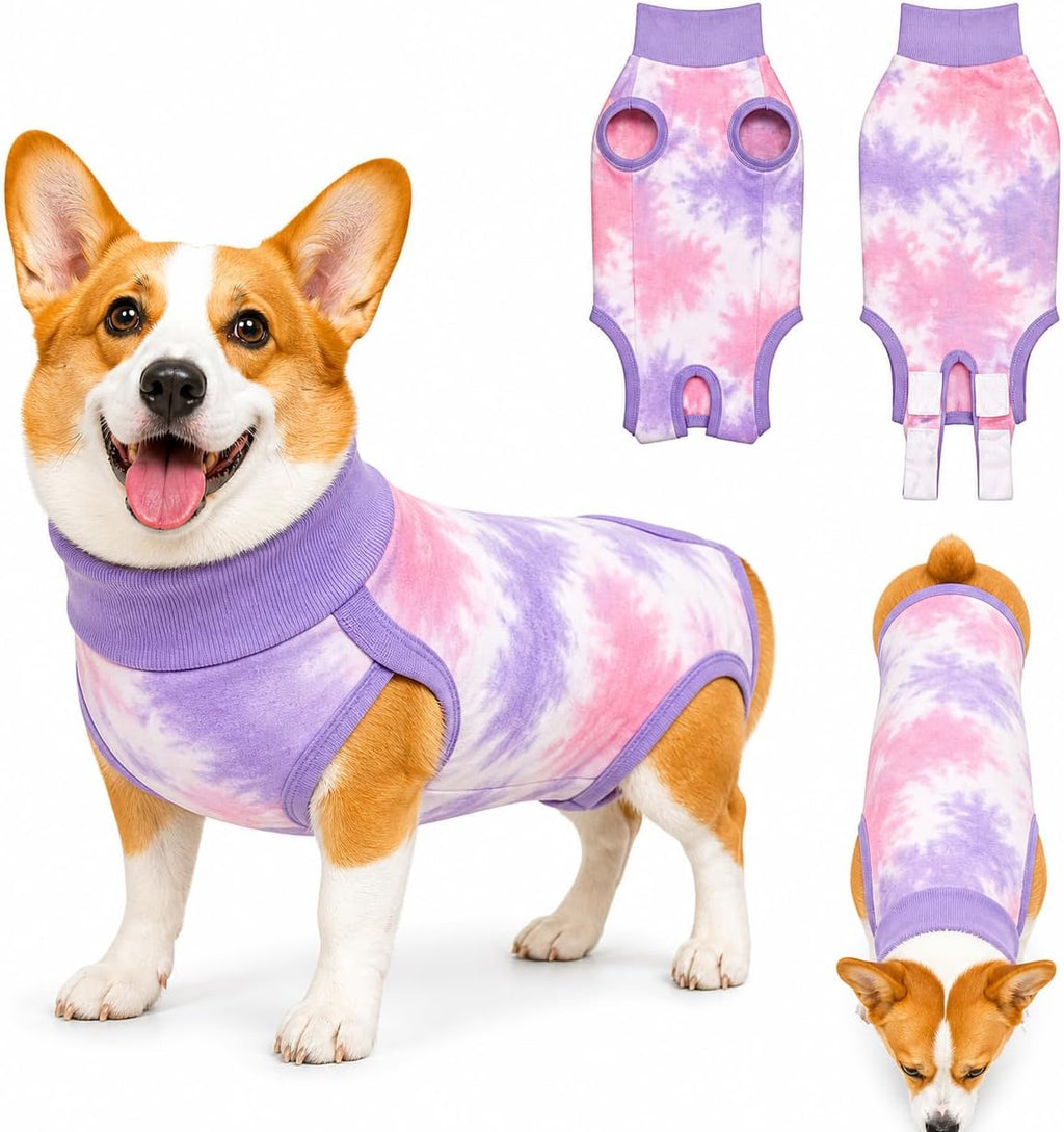 Dog Recovery Suit After Surgery, Zipper Onesie for Spay & Neuter, Soft Cotton E-Collar Alternative, Anti-Licking Body Suit for Small Medium Large Dogs Male & Female - Image 9