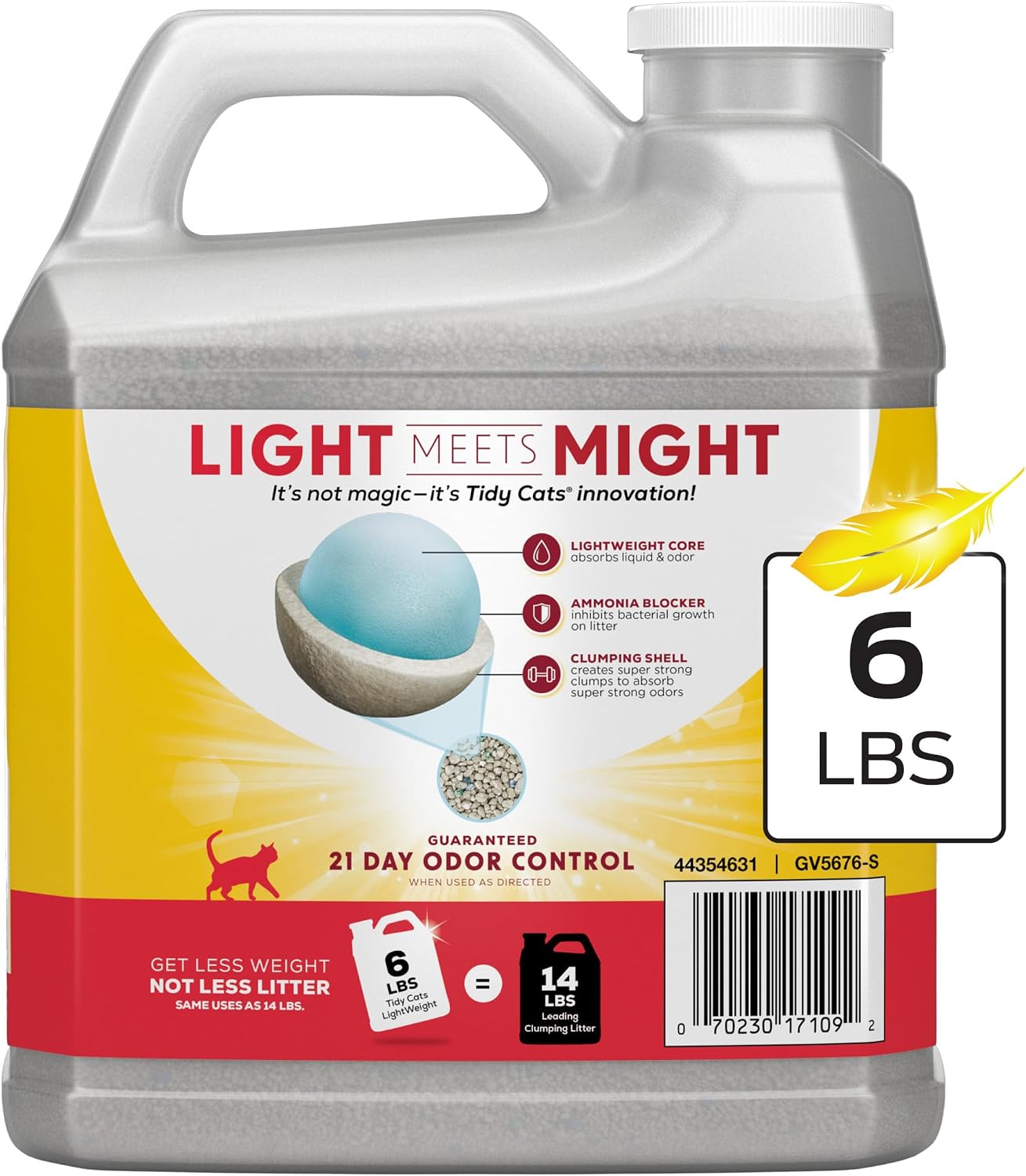 Purina Tidy Cats LightWeight 24/7 Performance Odor control, Multi-Cat, Clumping, 99.9 Percent Dust Free Cat Litter - 6 lb. Jug - Image 9