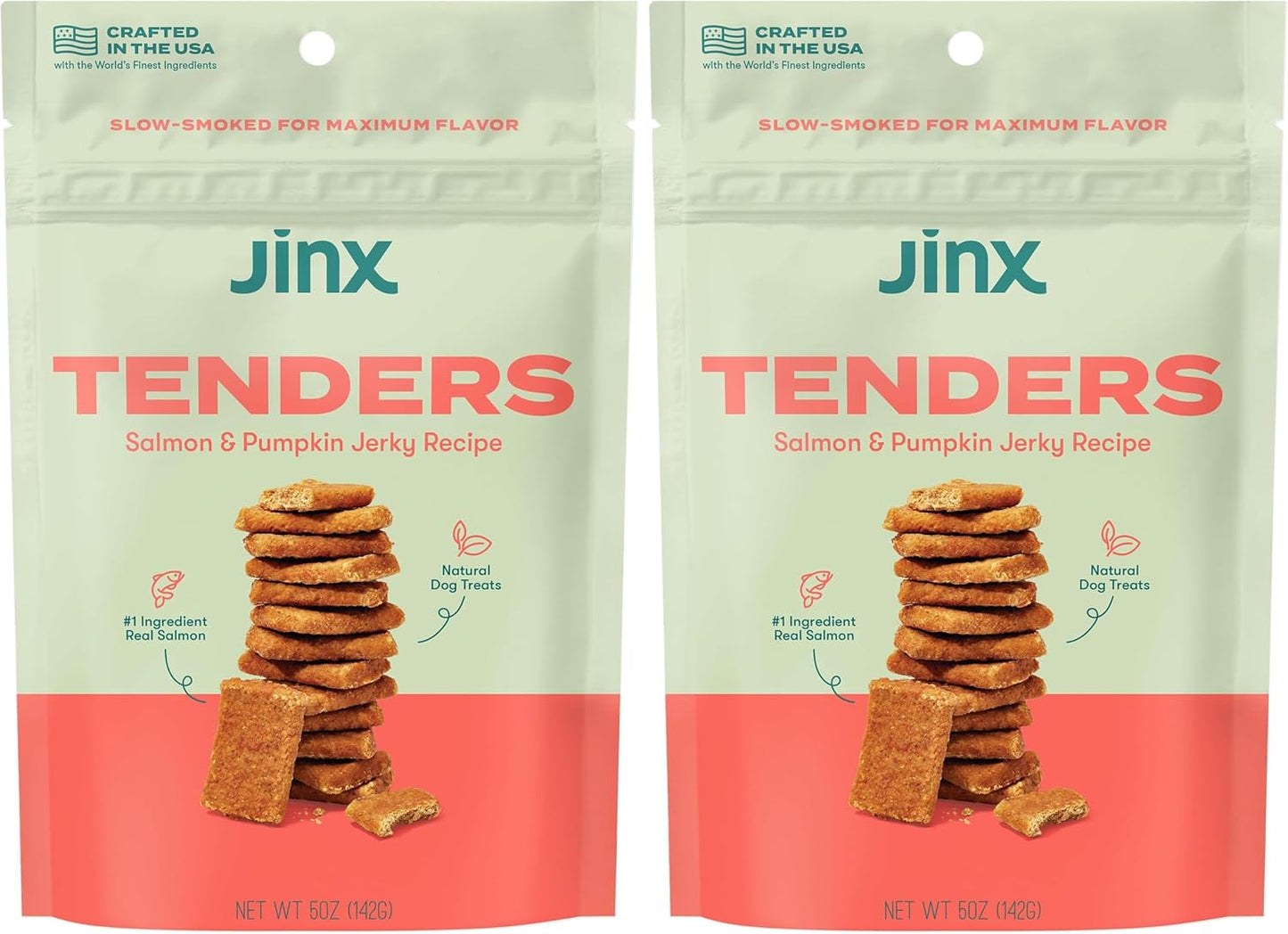 Jinx Tenders Salmon Jerky Dog Treats, All-Natural Ingredients, Soft and Chewy, Low-Calorie, Slow-Smoked Salmon & Pumpkin, No Fillers, 5oz - Image 13