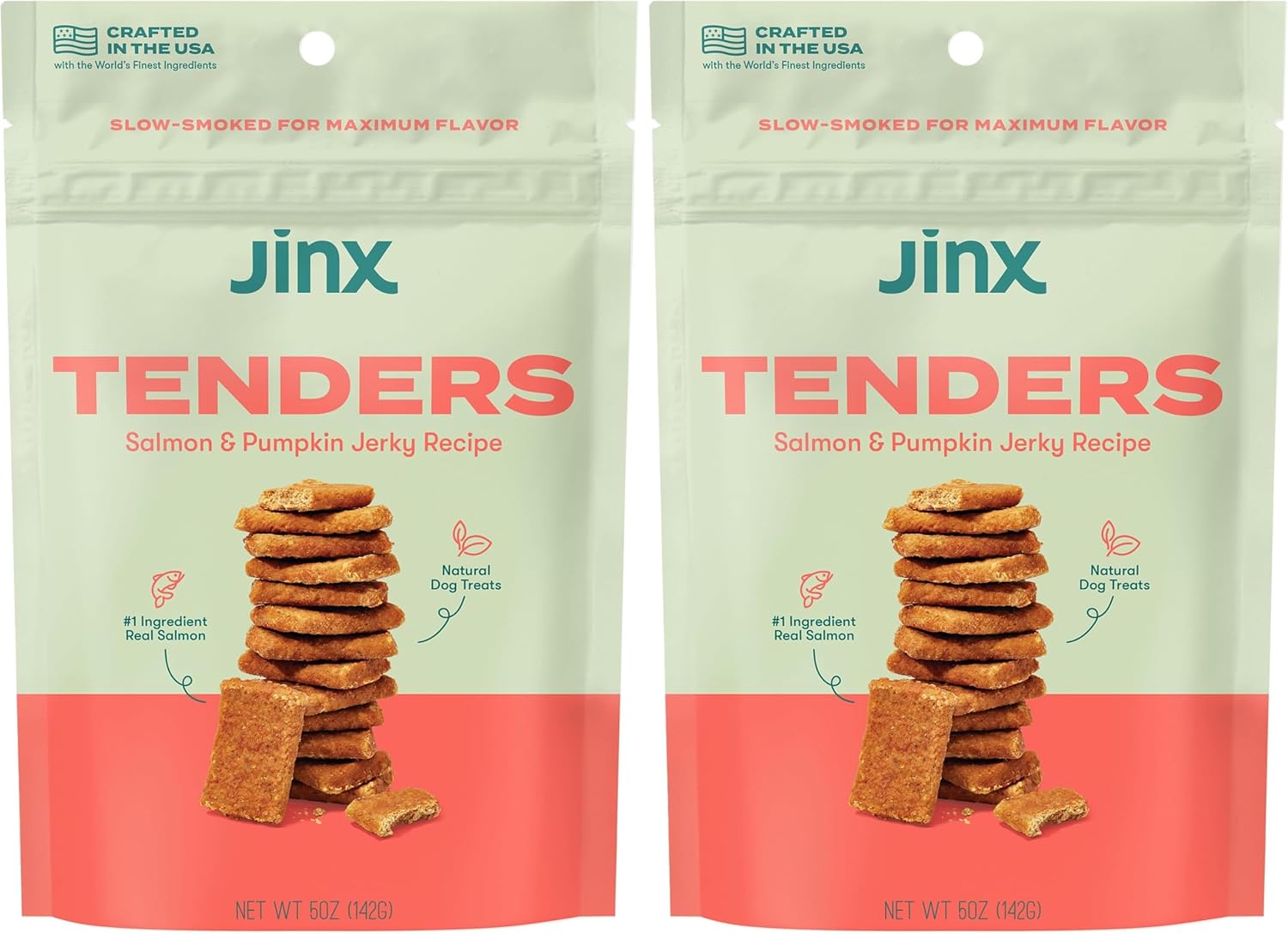 Jinx Tenders Salmon Jerky Dog Treats, All-Natural Ingredients, Soft and Chewy, Low-Calorie, Slow-Smoked Salmon & Pumpkin, No Fillers, 5oz - Image 13