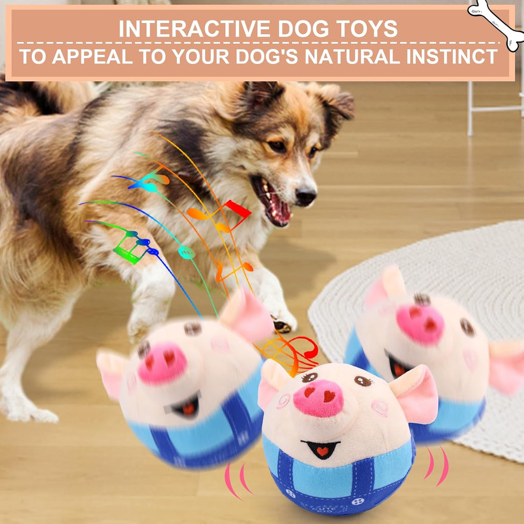 BABORUI automated bouncing pet toy showing the internal rechargeable electronic ball mechanism.