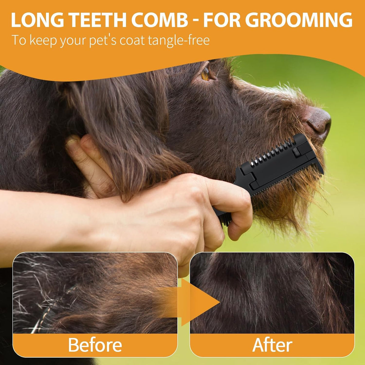 Close up of 20 replacement blades included with Sodknow pet comb