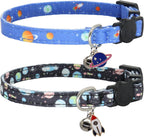 Cat Collar Breakaway, 2 Pack Cotton Kitten Collars with Bells and Removable Charms, Cute Dinosaurs Shaped for Indoor Boy, Girl and Adult Cats - Image 14