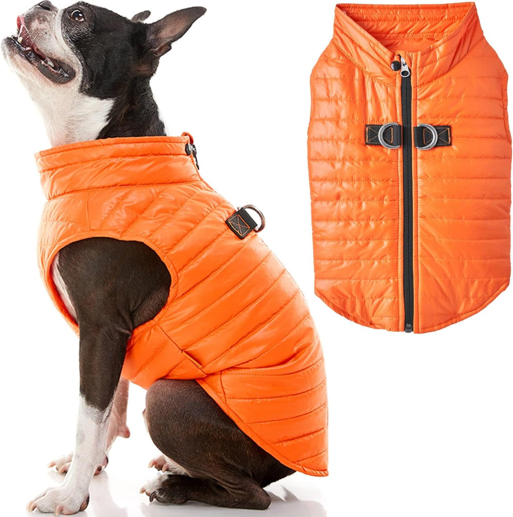 Gooby Puffer Vest - Blue, Large - Ultra Thin Zip Up Wind Breaker with Dual D Ring Leash - Water Resistant Small Dog Sweater Coat - Image 15