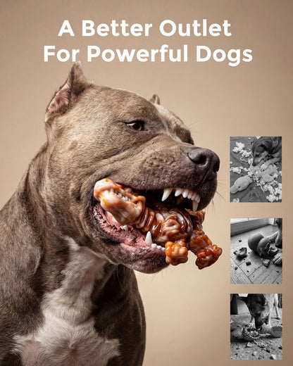 Side view of ChienBox heavy-duty dog bone with treat groove