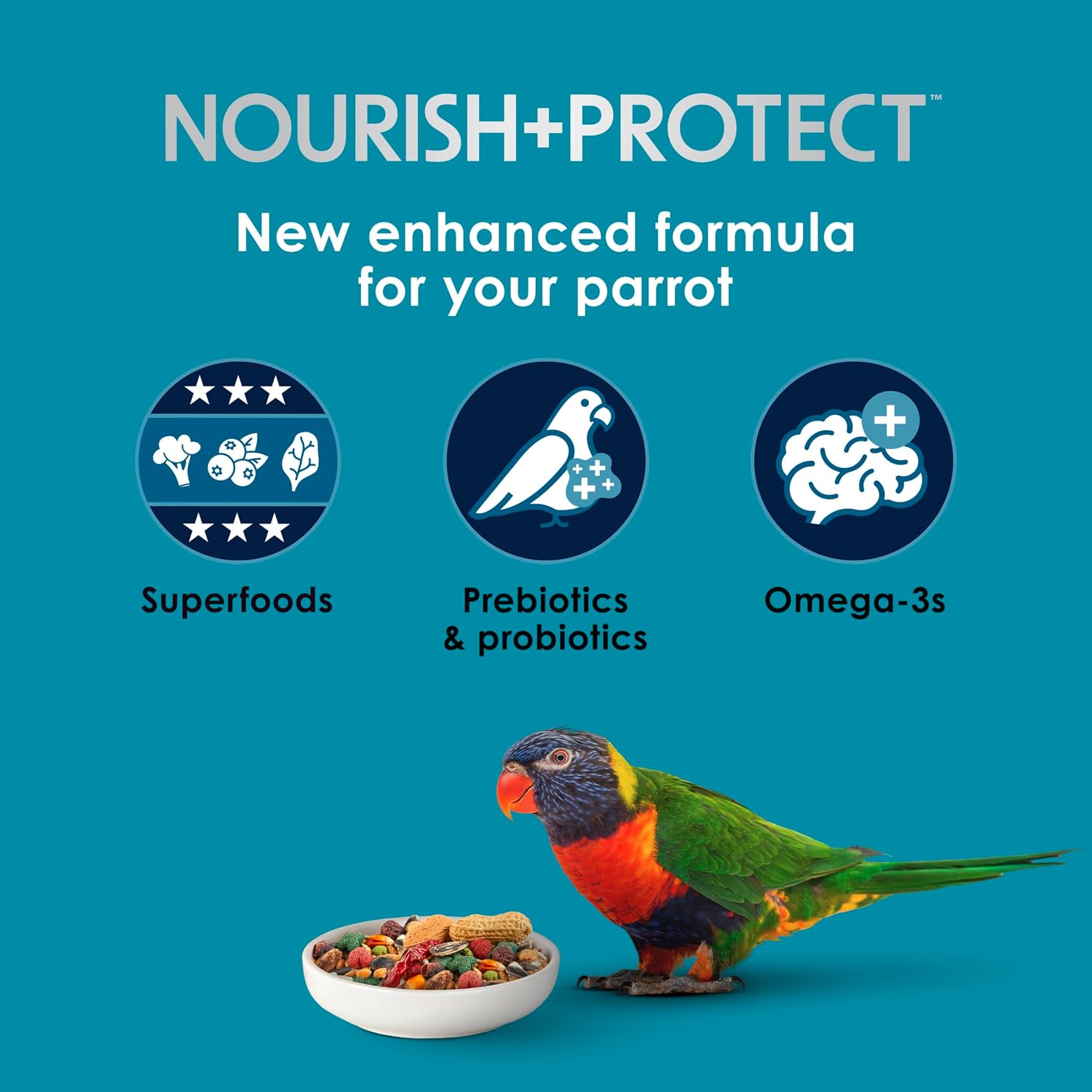 Kaytee Forti-Diet Pro Health Nourish+Protect Parrot Food, Comprehensive Nutrition Backed by Science, Digestive Health, Immune Support, 5 pounds - Image 3