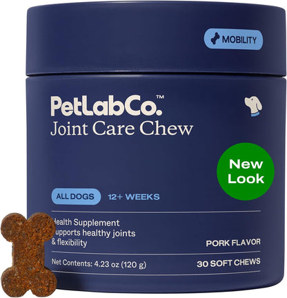 PetLab Co. Joint Care Chews for Dogs front view container of hip and joint supplement chews