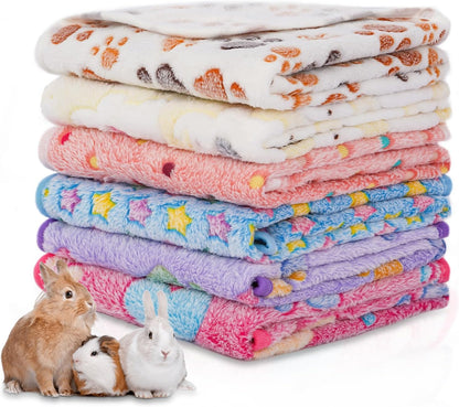 6 Pack Guinea Pig Cage Liner, Washable Guinea Pig Fleece Blankets Beding Accessories, Flannel Throw Warm Sleep Mat, Pet Pee Pads for Small Animal Hamster Rabbit Puppy Cat (Dark Color, 26x14 Inch) - Image 9