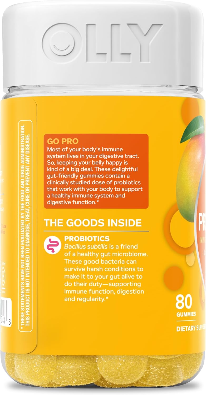 OLLY Probiotic Gummy, Immune System & Digestive Support*, Mango - 80 Count - Image 9
