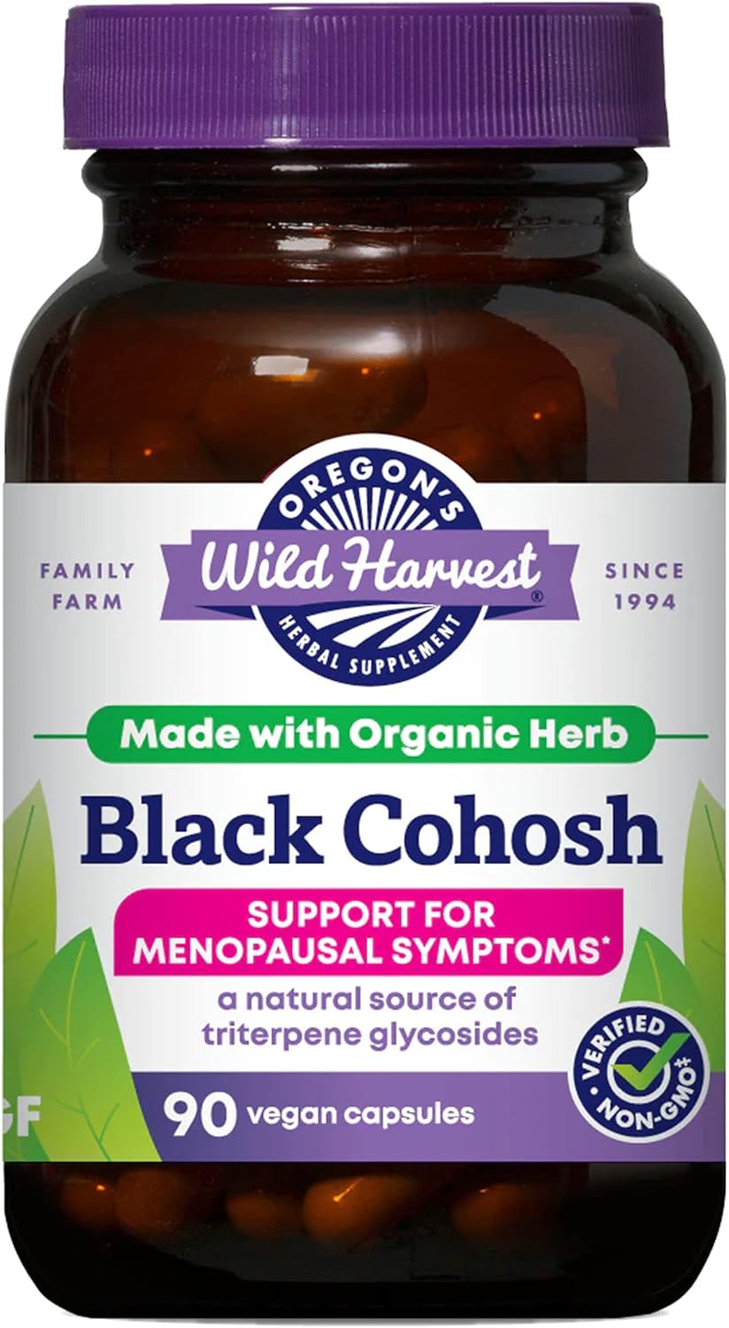 Oregon's Wild Harvest Black Cohosh Organic Herbal Supplement front view