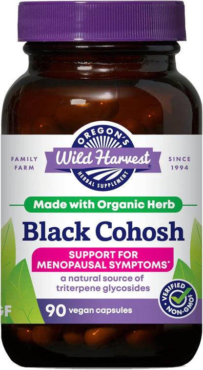 Oregon's Wild Harvest Black Cohosh Organic Herbal Supplement front view