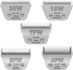 Size 40/10/7F/5F/4F Detachable Pet Dog Grooming Clipper Ceramic Blades Set,Compatible with Andis,Oster A5,Wahl KM10 Series Clippers,Cut Length 1/100"(0.25mm) to 3/8"(9.5mm),5 Pack - Image 11