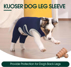 Kuoser dog surgery recovery suit showing full abdominal protection