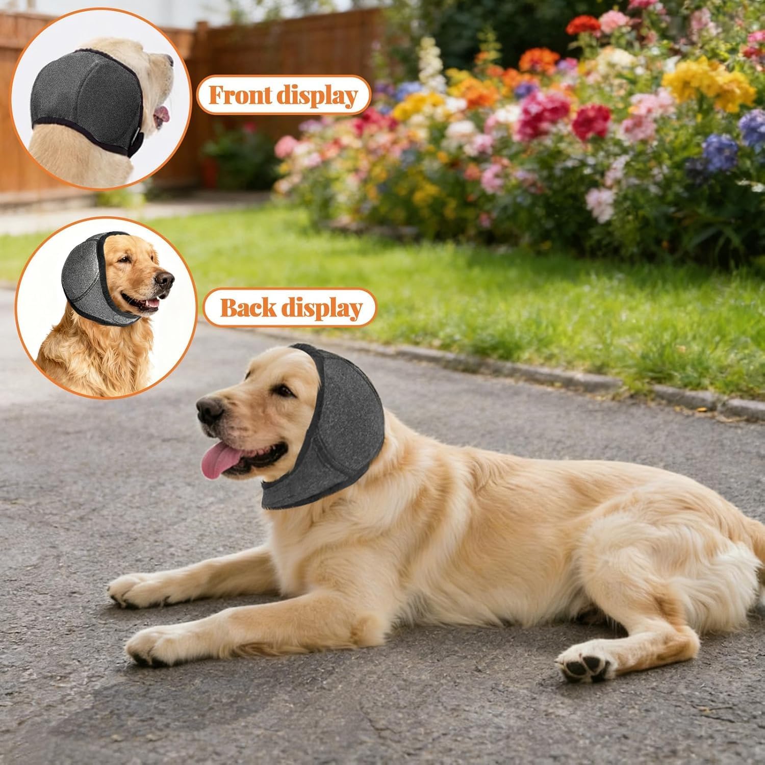 Small size dog calming hoodie detail