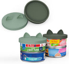 OHMO 2 Pack Pet Food Can Lids, (12.5-14oz) BPA Free Silicone Covers for Cat and Dog Food Cans, Camo&Light Green - Image 9