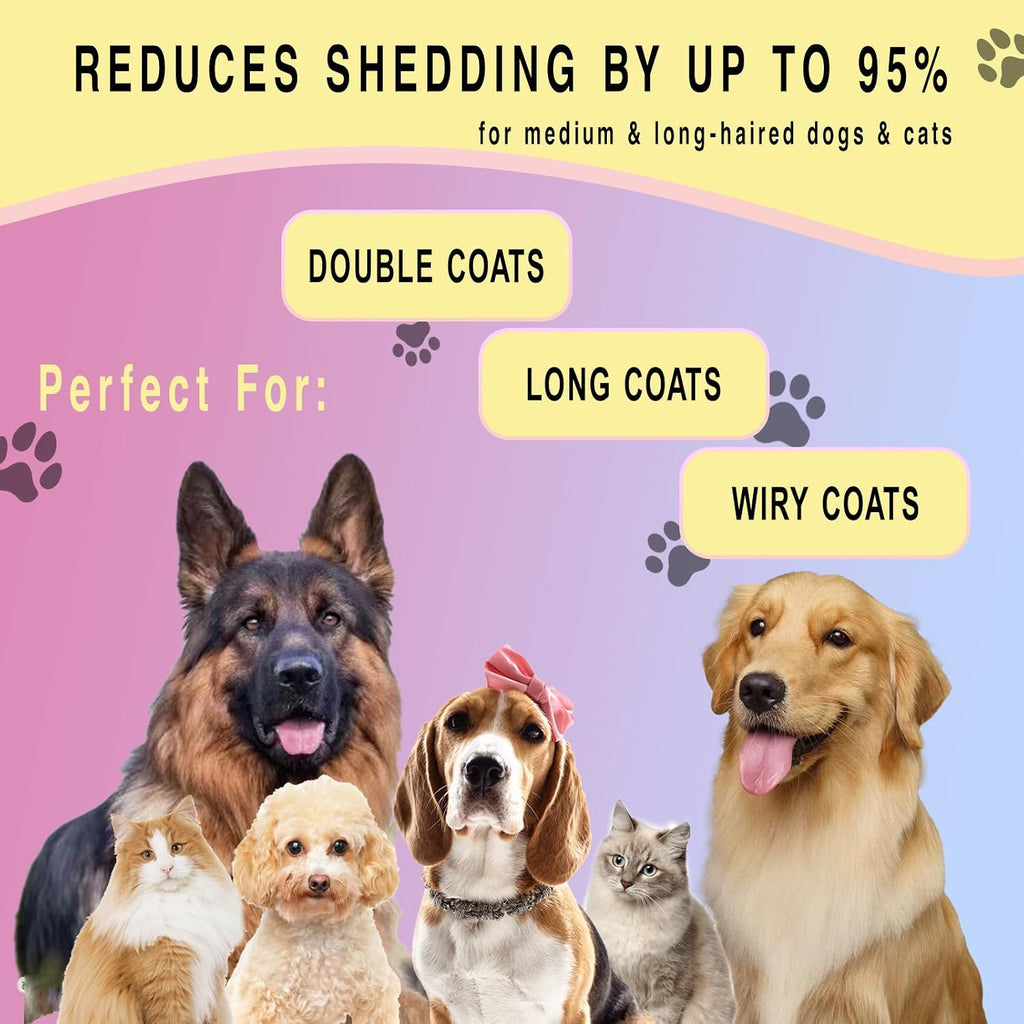 Pet grooming rake ergonomic handle grip detail