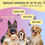 Pet grooming rake ergonomic handle grip detail