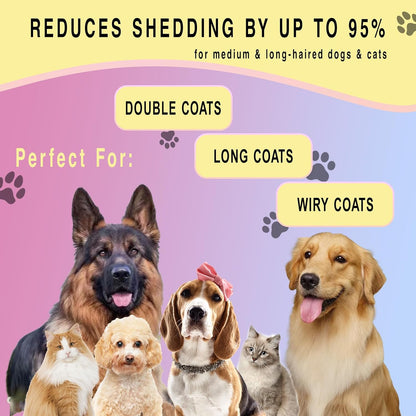 Pet grooming rake ergonomic handle grip detail